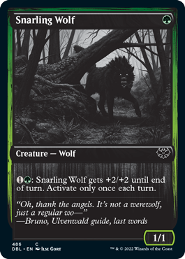 Snarling Wolf (486) [Innistrad: Double Feature] | The Time Vault CA