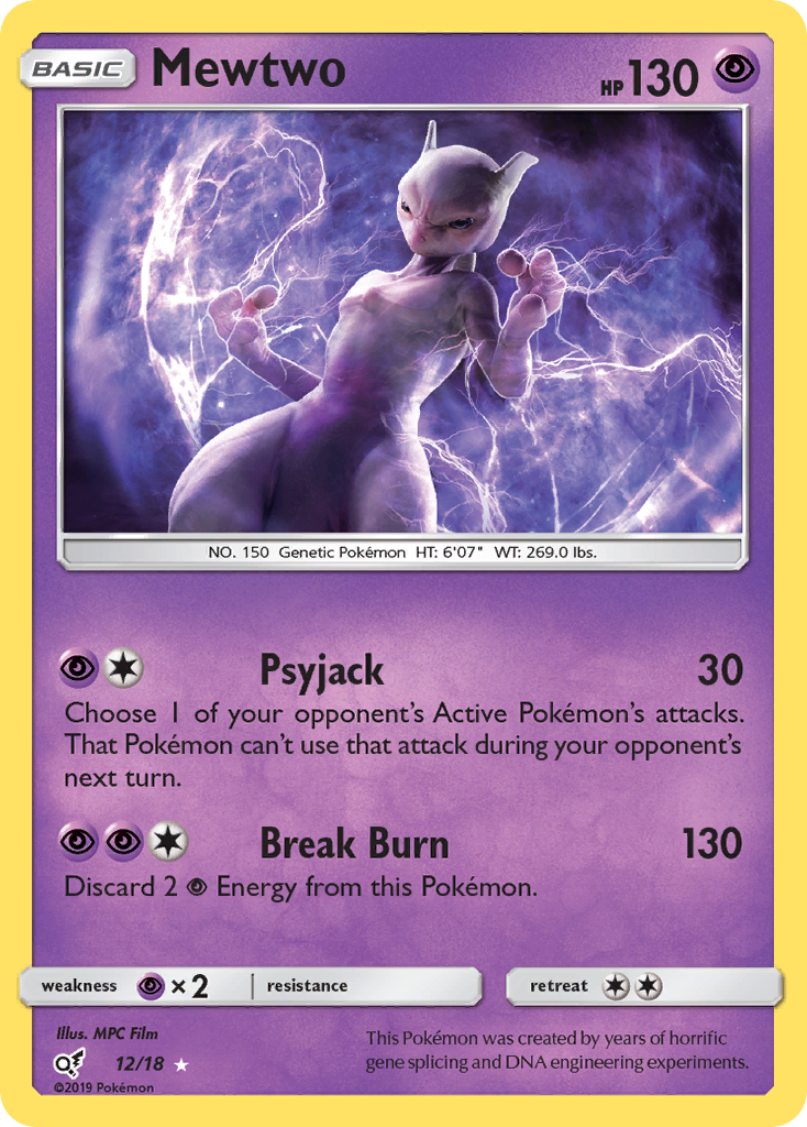 Mewtwo (12/18) [Sun & Moon: Detective Pikachu] | The Time Vault CA