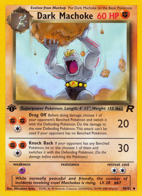 Dark Machoke (40/82) [Team Rocket 1st Edition] | The Time Vault CA