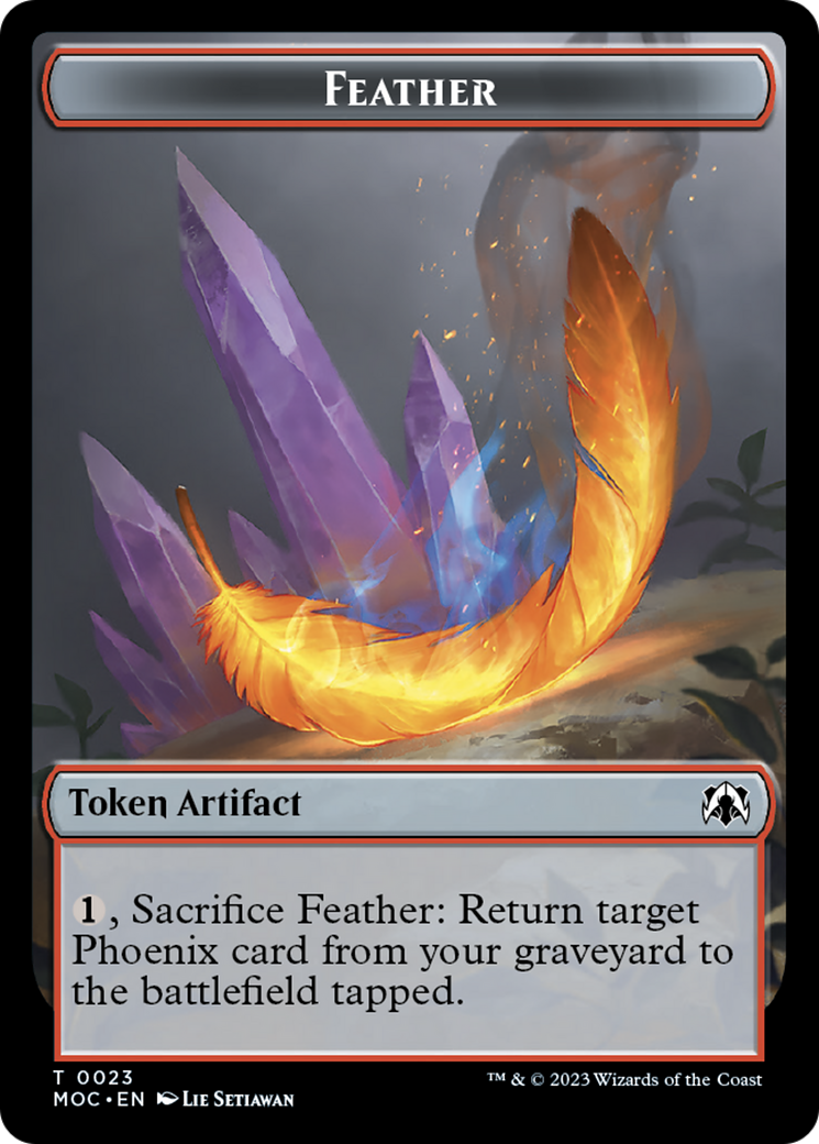 Feather // Servo Double-Sided Token [March of the Machine Commander Tokens] | The Time Vault CA