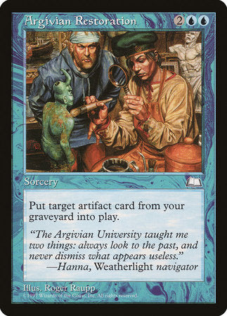 Argivian Restoration [Weatherlight] | The Time Vault CA