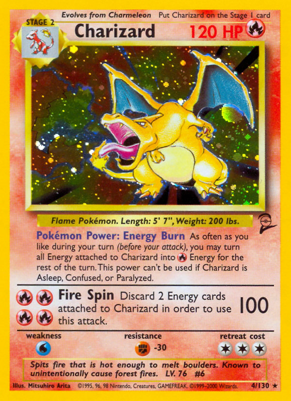 Charizard (4/130) [Base Set 2] | The Time Vault CA