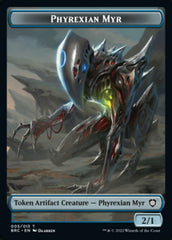 Construct (008) // Phyrexian Myr Double-Sided Token [The Brothers' War Commander Tokens] | The Time Vault CA