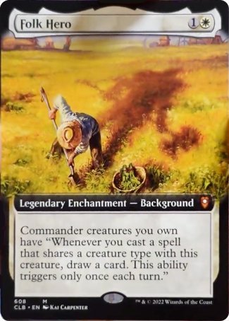 Folk Hero (Extended Art) [Commander Legends: Battle for Baldur's Gate] | The Time Vault CA