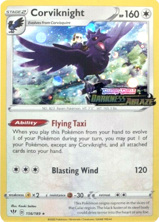 Corviknight (156/189) (Cosmos Holo) [Sword & Shield: Darkness Ablaze] | The Time Vault CA