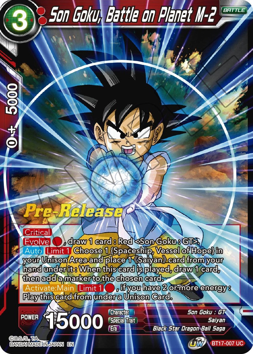 Son Goku, Battle on Planet M-2 (BT17-007) [Ultimate Squad Prerelease Promos] | The Time Vault CA