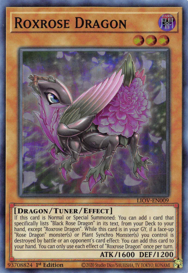 Roxrose Dragon [LIOV-EN009] Super Rare | The Time Vault CA