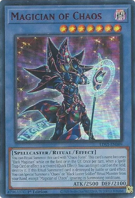 Magician of Chaos (Red) [LDS3-EN089] Ultra Rare | The Time Vault CA