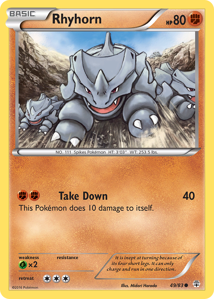 Rhyhorn (49/83) [XY: Generations] | The Time Vault CA