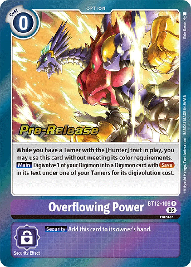 Overflowing Power [BT12-109] [Across Time Pre-Release Cards] | The Time Vault CA