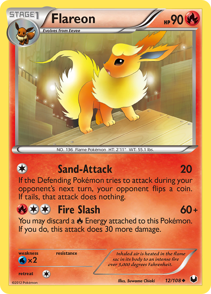 Flareon (12/108) [Black & White: Dark Explorers] | The Time Vault CA