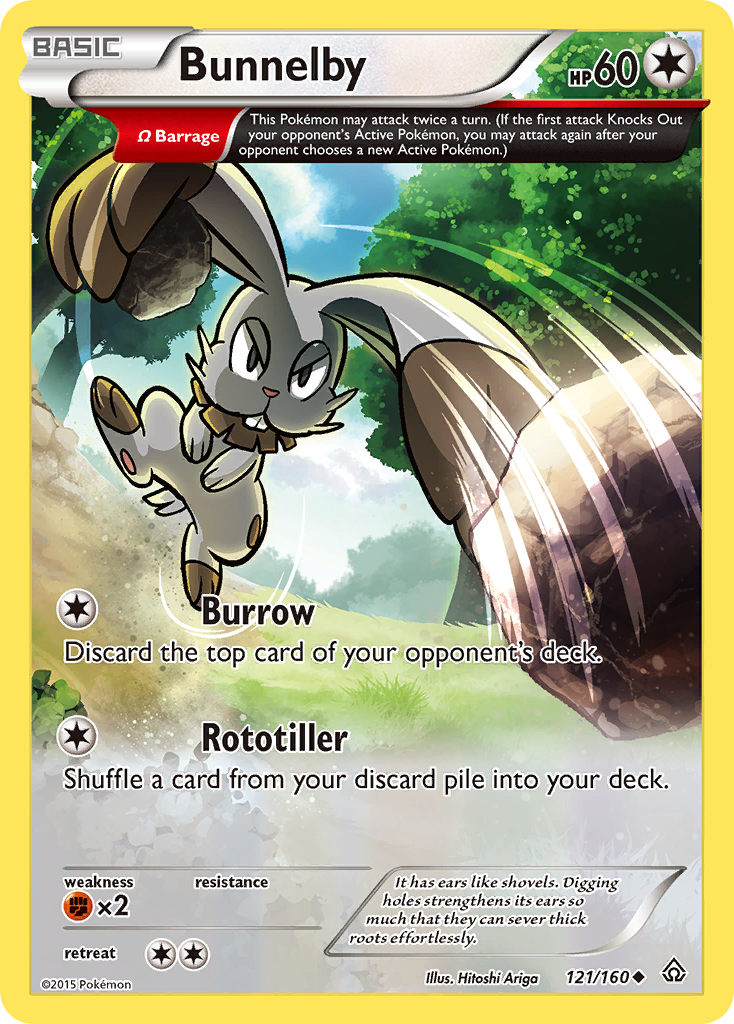 Bunnelby (121/160) [XY: Primal Clash] | The Time Vault CA