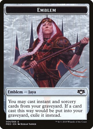 Emblem -  Jaya Ballard [Mythic Edition Tokens] | The Time Vault CA