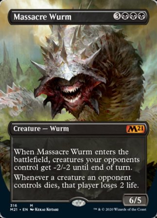 Massacre Wurm (Alternate Art) [Core Set 2021] | The Time Vault CA