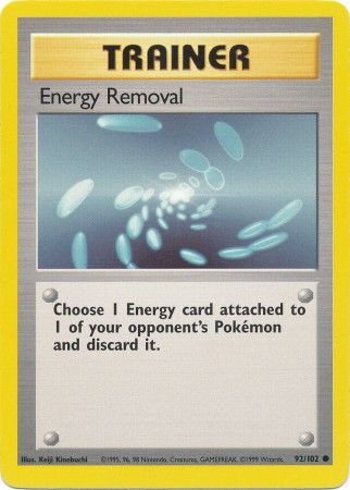Energy Removal (92/102) [Base Set Unlimited] | The Time Vault CA