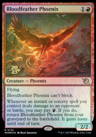 Bloodfeather Phoenix [March of the Machine Prerelease Promos] | The Time Vault CA
