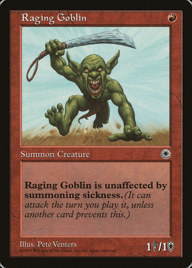 Raging Goblin (No Flavor Text) [Portal] | The Time Vault CA