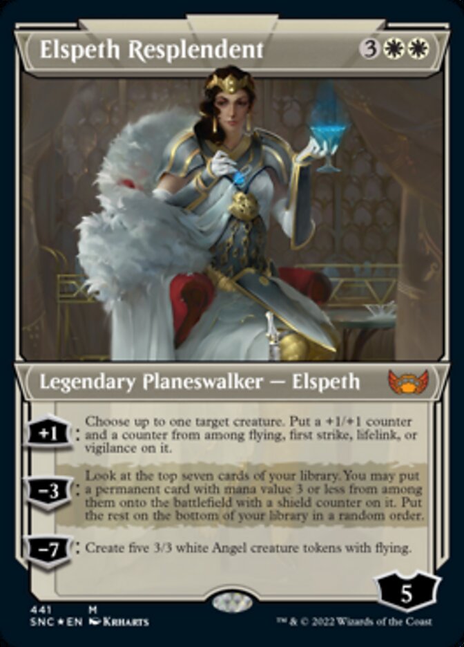 Elspeth Resplendent (Showcase Art Deco Foil Etched) [Streets of New Capenna] | The Time Vault CA