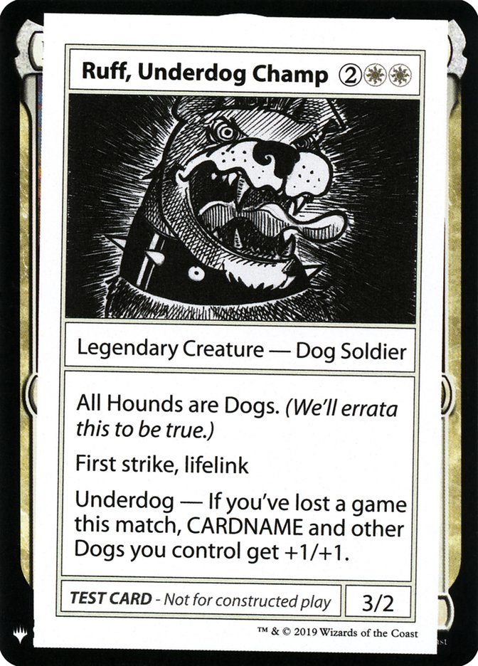 Ruff, Underdog Champ [Mystery Booster Playtest Cards] | The Time Vault CA