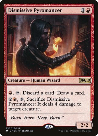 Dismissive Pyromancer [Core Set 2019] | The Time Vault CA