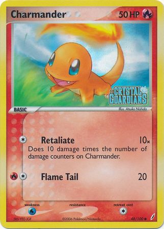 Charmander (48/100) (Stamped) [EX: Crystal Guardians] | The Time Vault CA