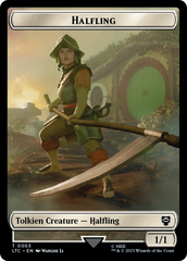 Halfling // Treasure Token [The Lord of the Rings: Tales of Middle-Earth Commander Tokens] | The Time Vault CA