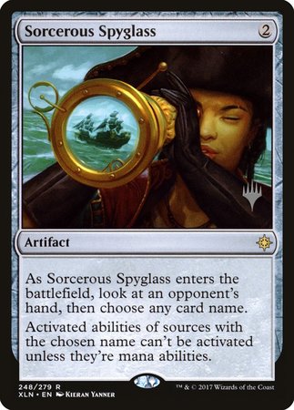 Sorcerous Spyglass [Ixalan Promos] | The Time Vault CA