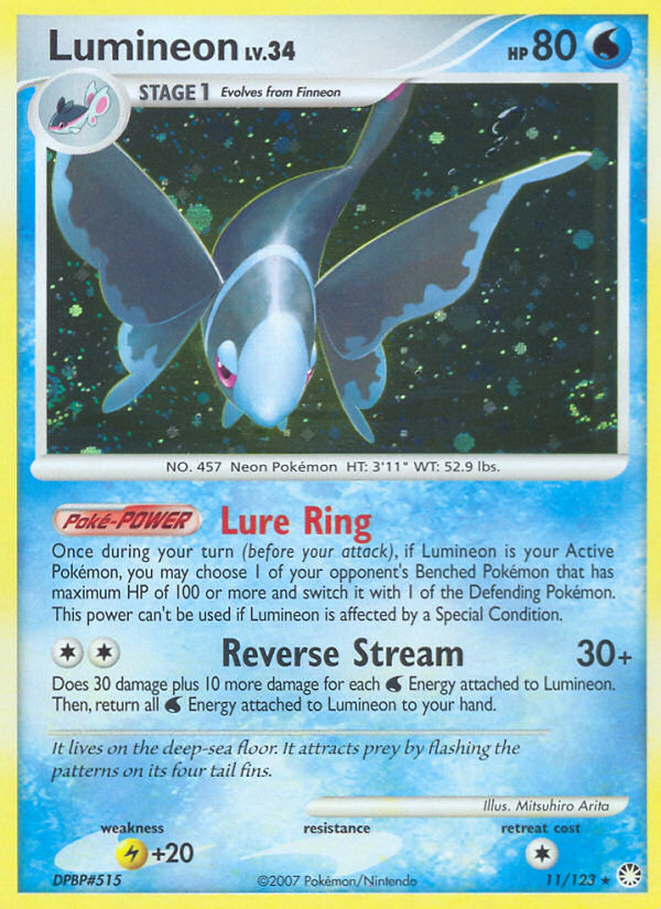 Lumineon (11/123) [Diamond & Pearl: Mysterious Treasures] | The Time Vault CA