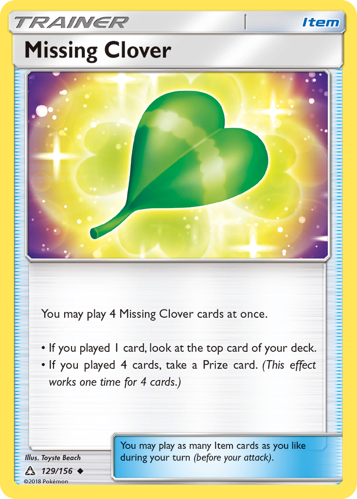 Missing Clover (129/156) [Sun & Moon: Ultra Prism] | The Time Vault CA