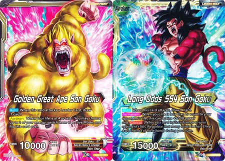 Golden Great Ape Son Goku // Long Odds SS4 Son Goku (SD5-01) [Oversized Cards] | The Time Vault CA