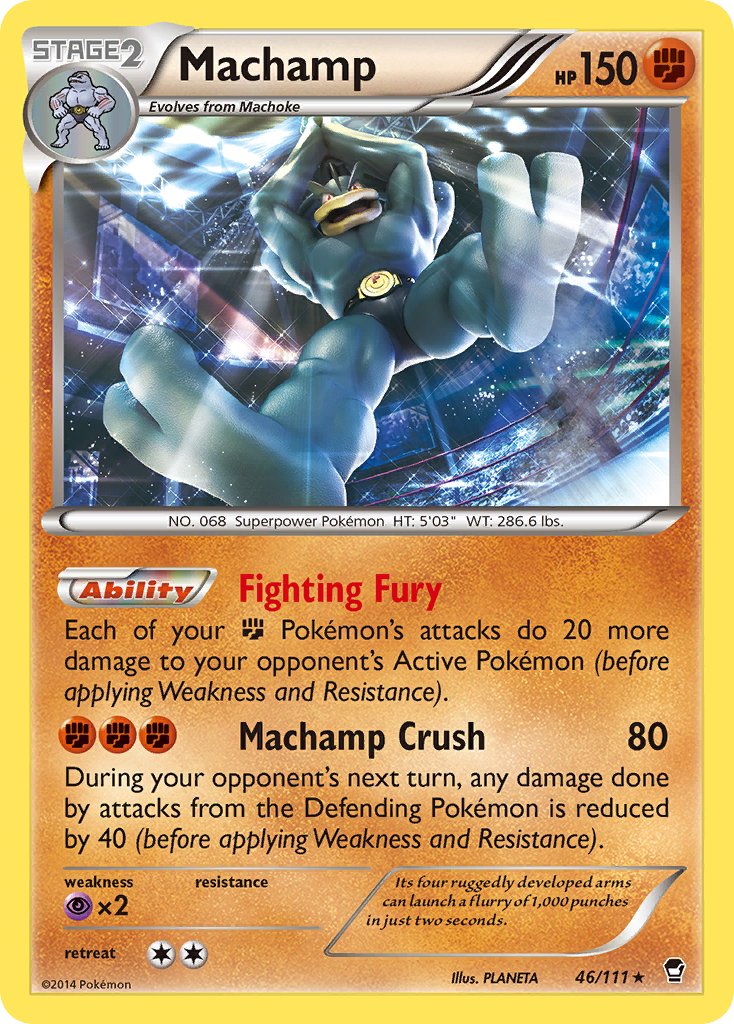 Machamp (46/111) (Cosmos Holo) (Blister Exclusive) [XY: Furious Fists] | The Time Vault CA