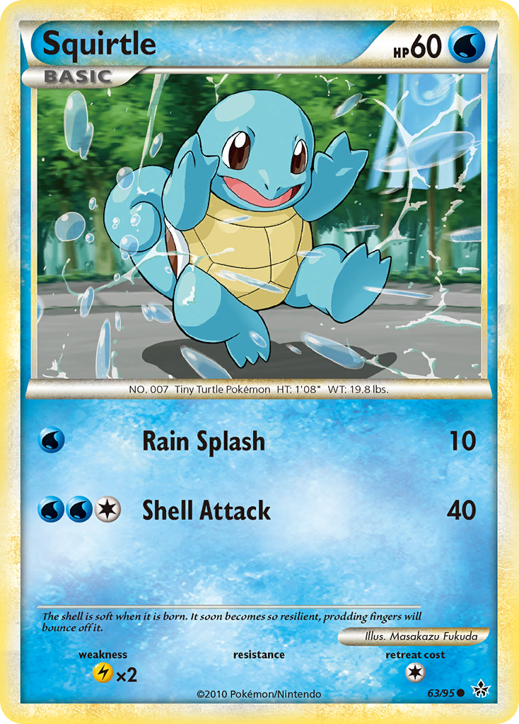 Squirtle (63/95) [HeartGold & SoulSilver: Unleashed] | The Time Vault CA