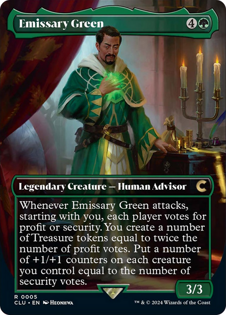 Emissary Green (Borderless) [Ravnica: Clue Edition] | The Time Vault CA