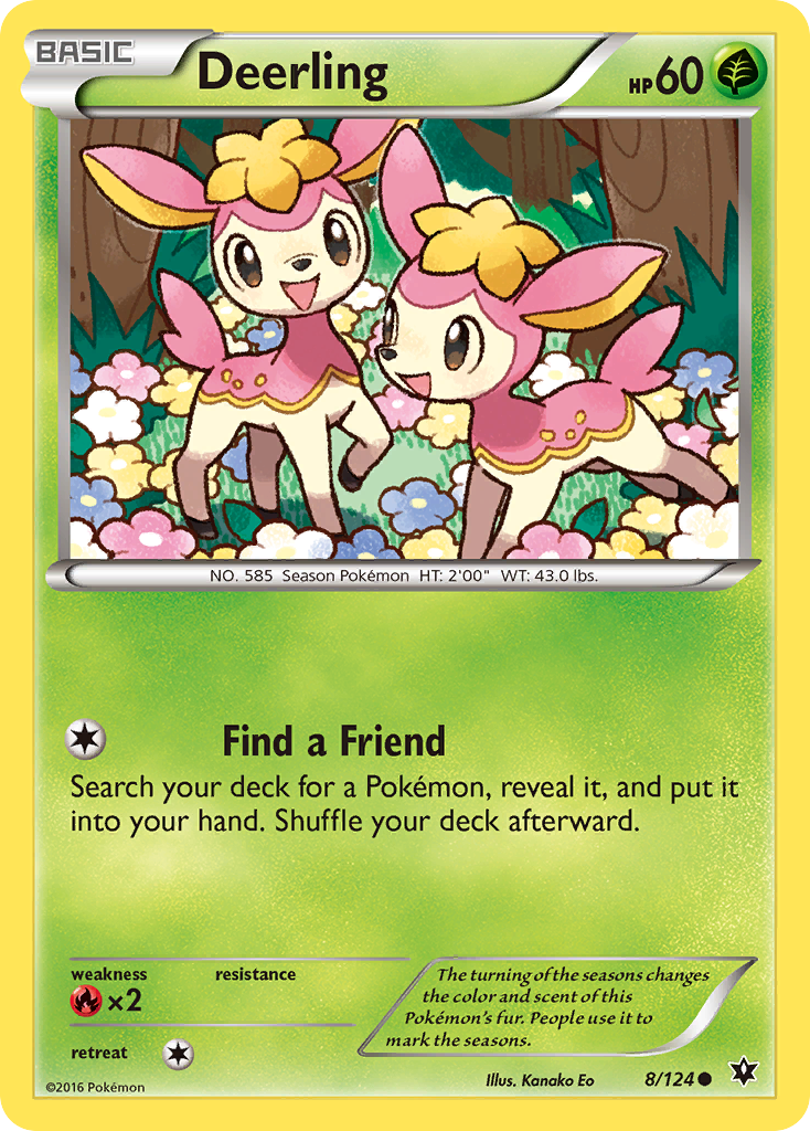 Deerling (8/124) [XY: Fates Collide] | The Time Vault CA