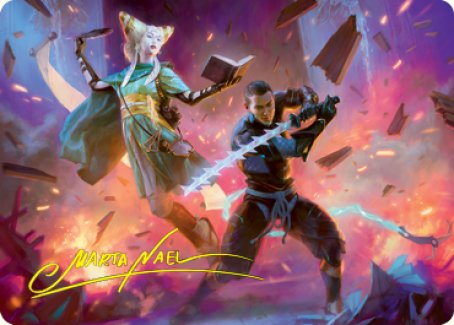 Explosive Entry Art Card (Gold-Stamped Signature) [Kamigawa: Neon Dynasty Art Series] | The Time Vault CA