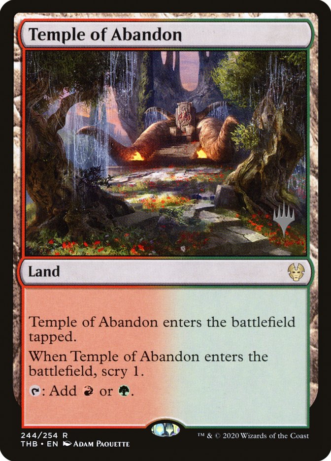 Temple of Abandon (Promo Pack) [Theros Beyond Death Promos] | The Time Vault CA