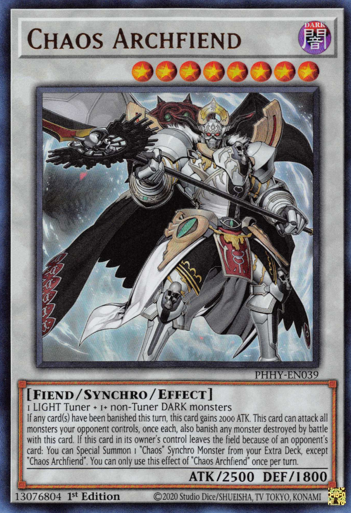 Chaos Archfiend [PHHY-EN039] Ultra Rare | The Time Vault CA