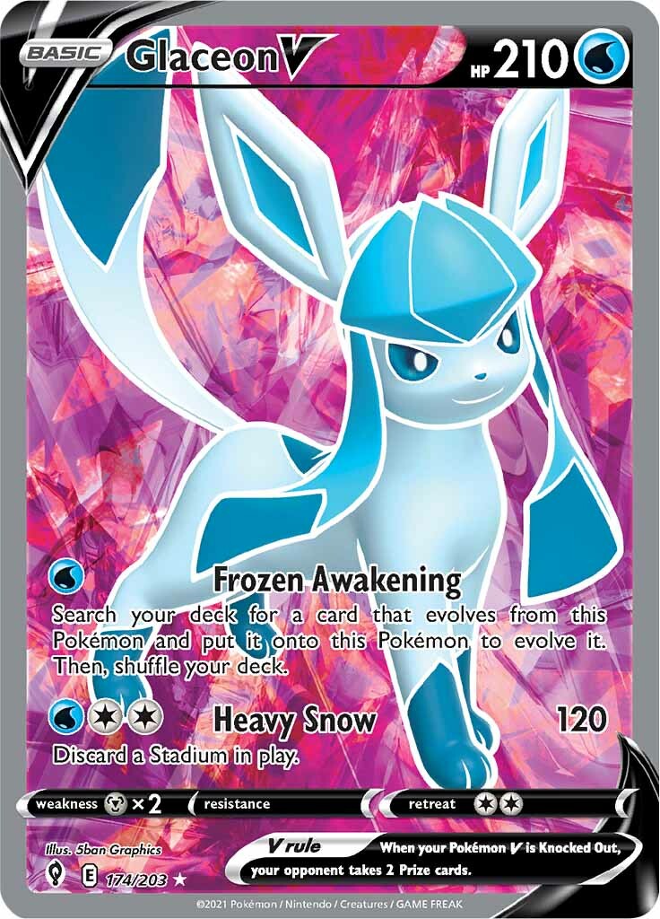 Glaceon V (174/203) [Sword & Shield: Evolving Skies] | The Time Vault CA