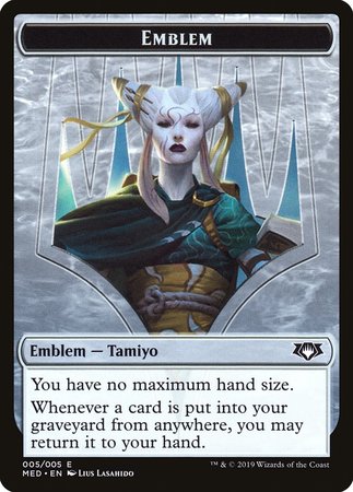 Emblem - Tamiyo, the Moon Sage [Mythic Edition Tokens] | The Time Vault CA