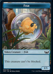 Fish // Spirit Double-sided Token [Streets of New Capenna Tokens] | The Time Vault CA