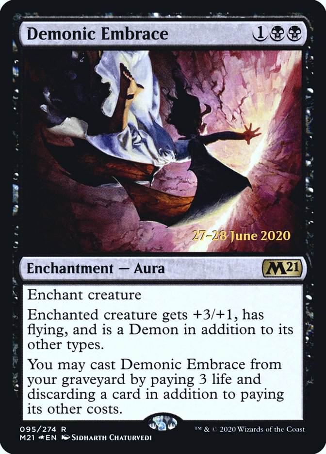 Demonic Embrace  [Core Set 2021 Prerelease Promos] | The Time Vault CA