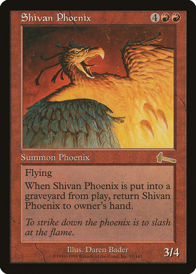 Shivan Phoenix [Urza's Legacy] | The Time Vault CA