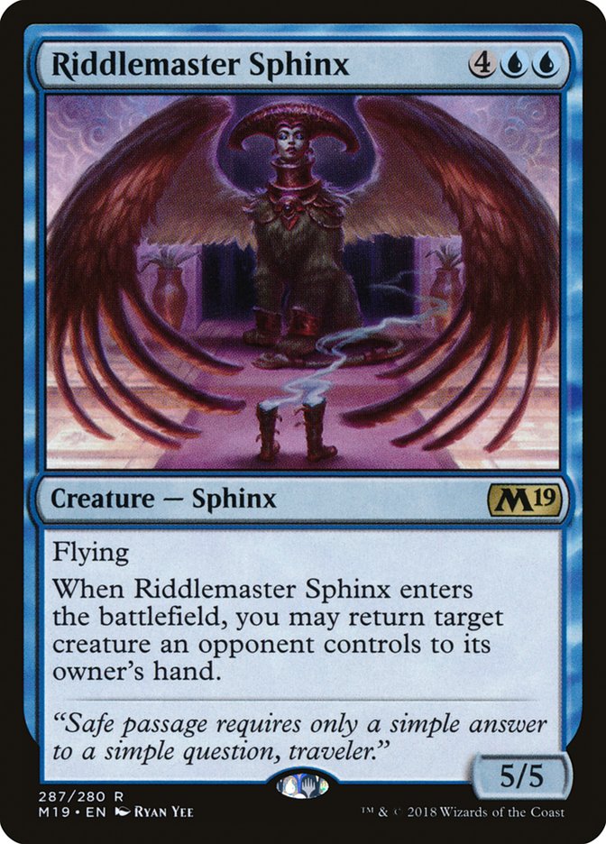 Riddlemaster Sphinx [Core Set 2019] | The Time Vault CA