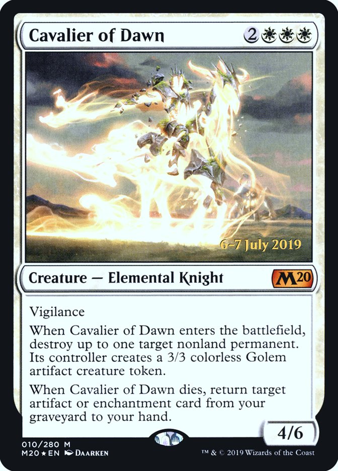 Cavalier of Dawn  [Core Set 2020 Prerelease Promos] | The Time Vault CA