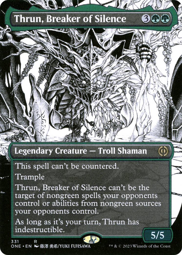 Thrun, Breaker of Silence (Borderless Manga) [Phyrexia: All Will Be One] | The Time Vault CA
