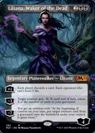 Liliana, Waker of the Dead (Borderless) [Core Set 2021] | The Time Vault CA