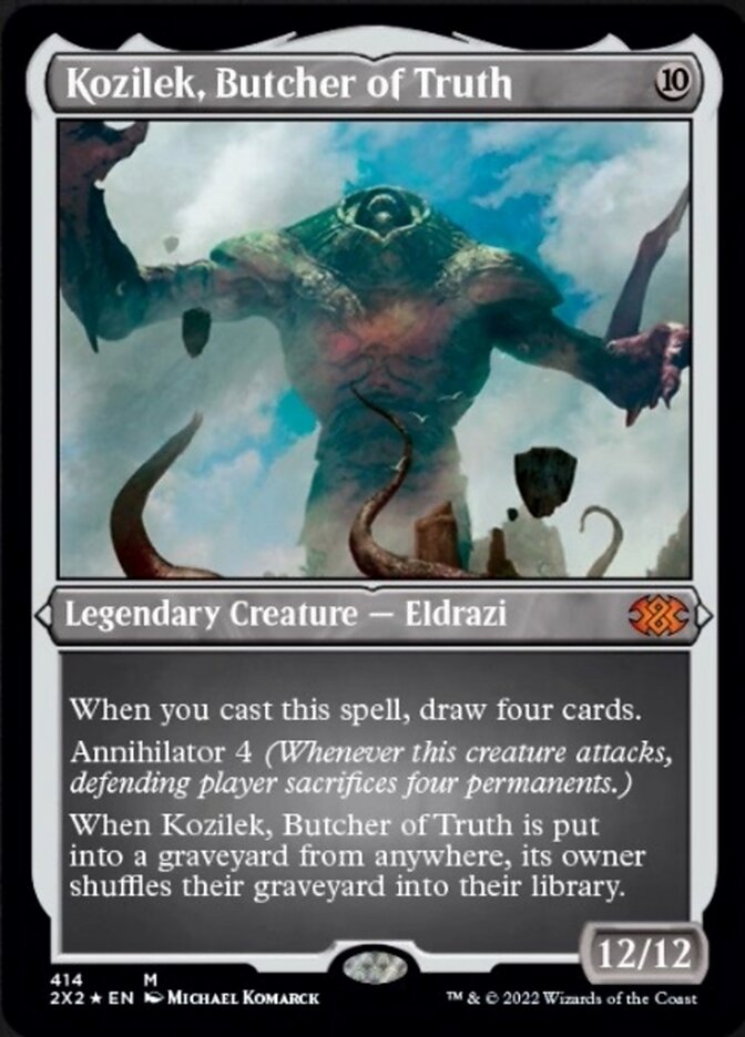 Kozilek, Butcher of Truth (Foil Etched) [Double Masters 2022] | The Time Vault CA