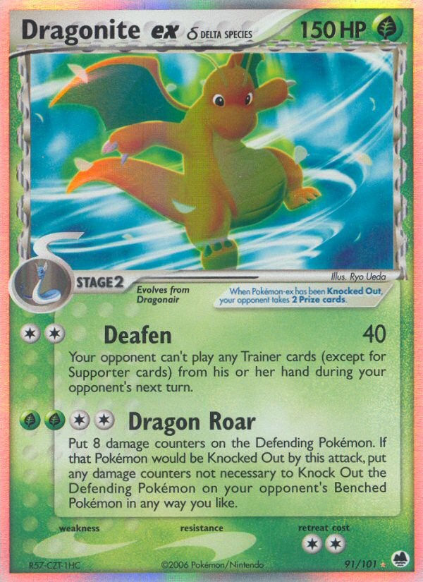 Dragonite ex (91/101) (Delta Species) [EX: Dragon Frontiers] | The Time Vault CA