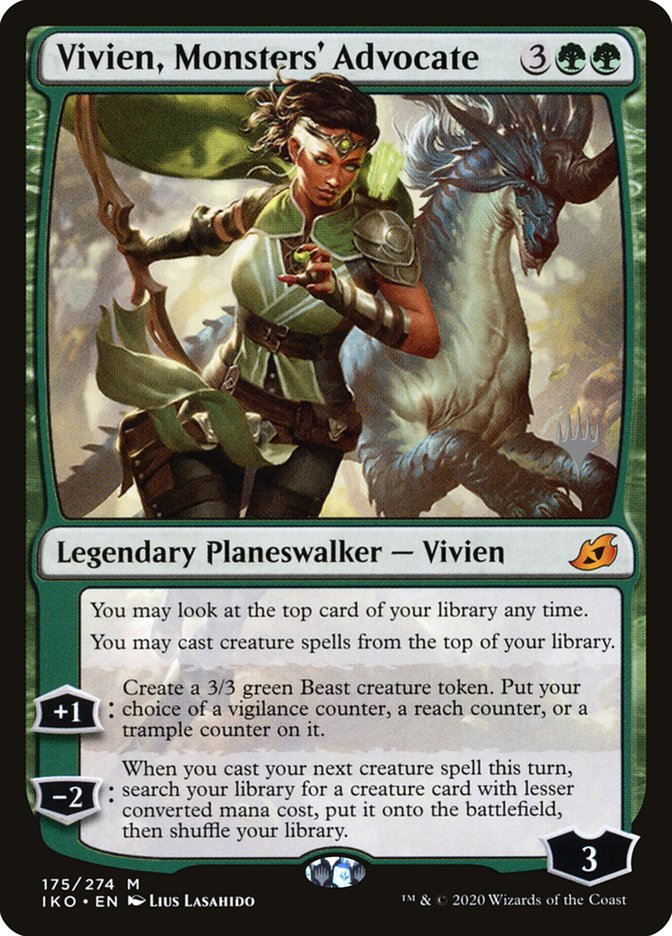 Vivien, Monsters' Advocate (Promo Pack) [Ikoria: Lair of Behemoths Promos] | The Time Vault CA