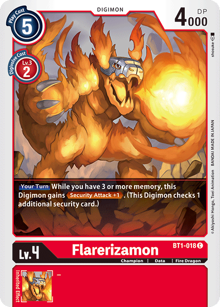 Flarerizamon [BT1-018] [Release Special Booster Ver.1.0] | The Time Vault CA